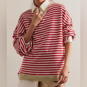 NWOT FP We The Free Striped Crewneck